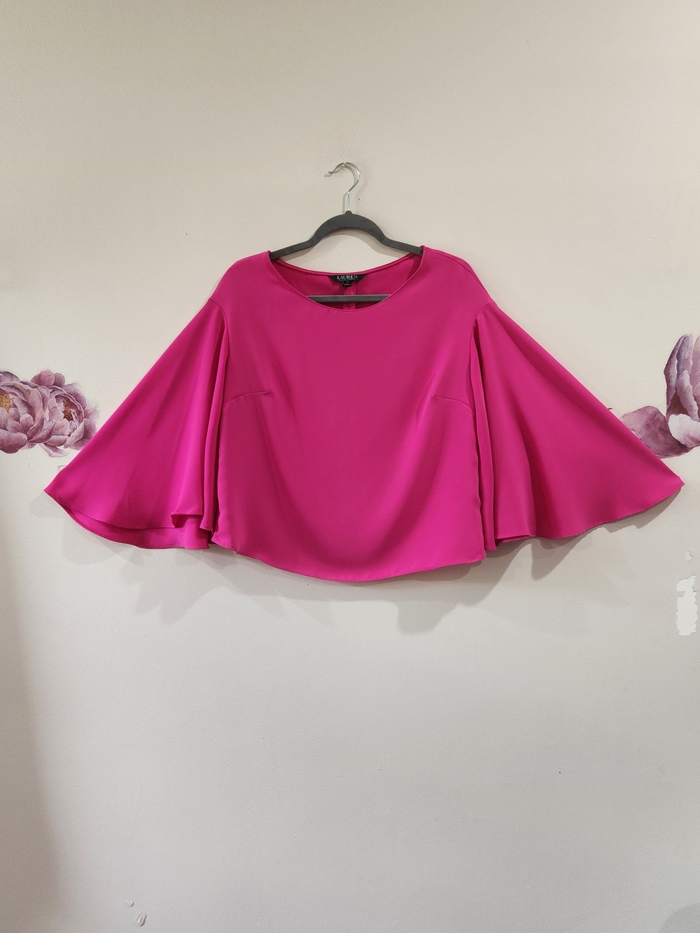 Ralph Lauren Vibrant Fuchsia Flutter-Blouse